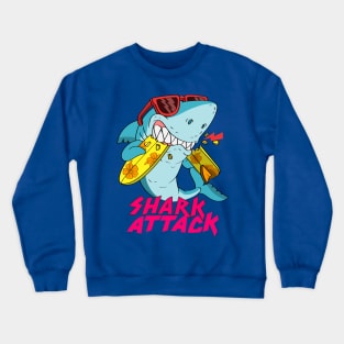 Shark Attack Funny Crewneck Sweatshirt